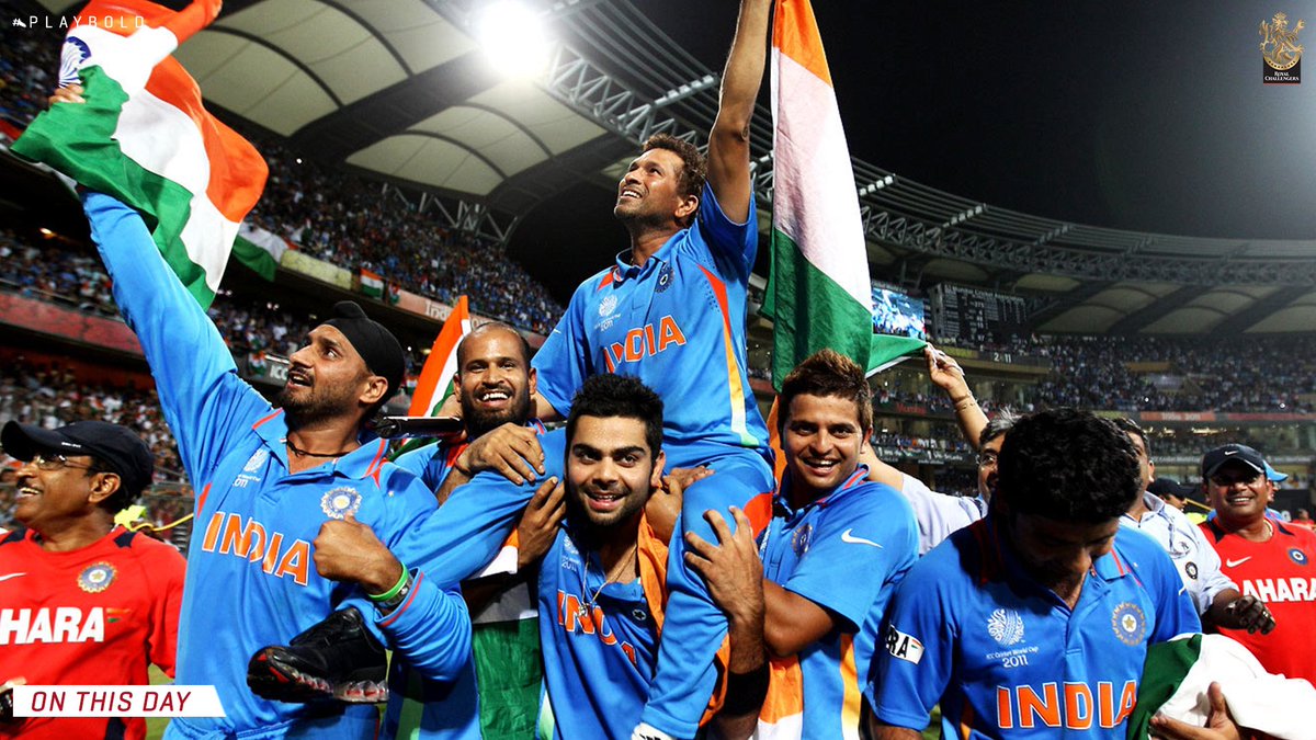 RCBTweets's tweet photo. "Dhoni finishes off in style"

A decade later, that moment still gives us goosebumps 🙌

#OnThisDay in 2⃣0️⃣1️⃣1️⃣, 🇮🇳 lifted the Cricket World Cup after 2⃣8⃣ long years 🤩

#PlayBold #WeAreChallengers https://t.co/C3X6JyeK1y