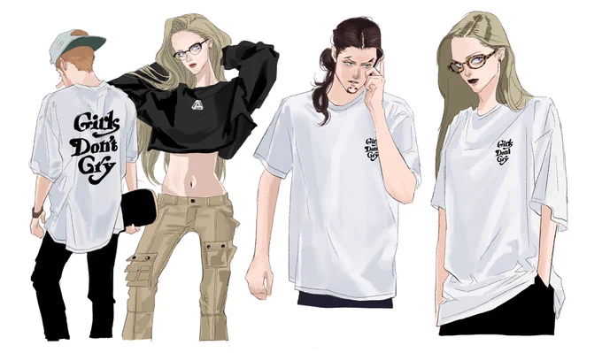 白いTシャツはお揃いではなく、ルッチの所持品を2人が借りパクしてます🥝🛹⛅️🪴 