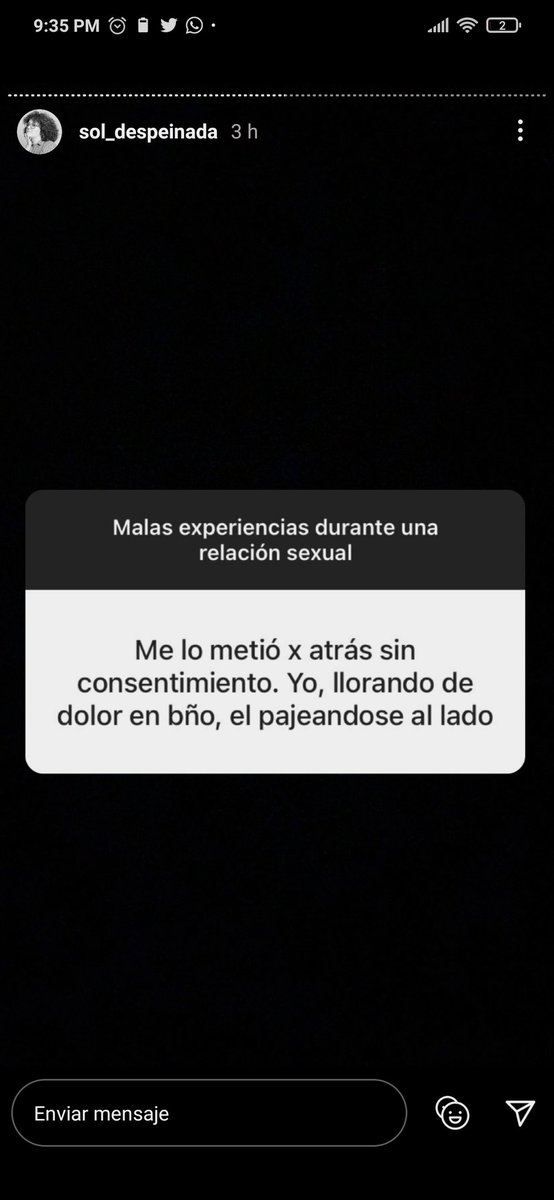 SebasBS23's tweet photo. Sexo sin consentimiento, fijación por el sexo anal, manipulación, excitación con el dolor ajeno... Todo, siento yo, con una estructura sistemática basada en la pornografía. Detestable. Huyan de ahí.

@sol__despeinada https://t.co/Qr2O3oIdjW