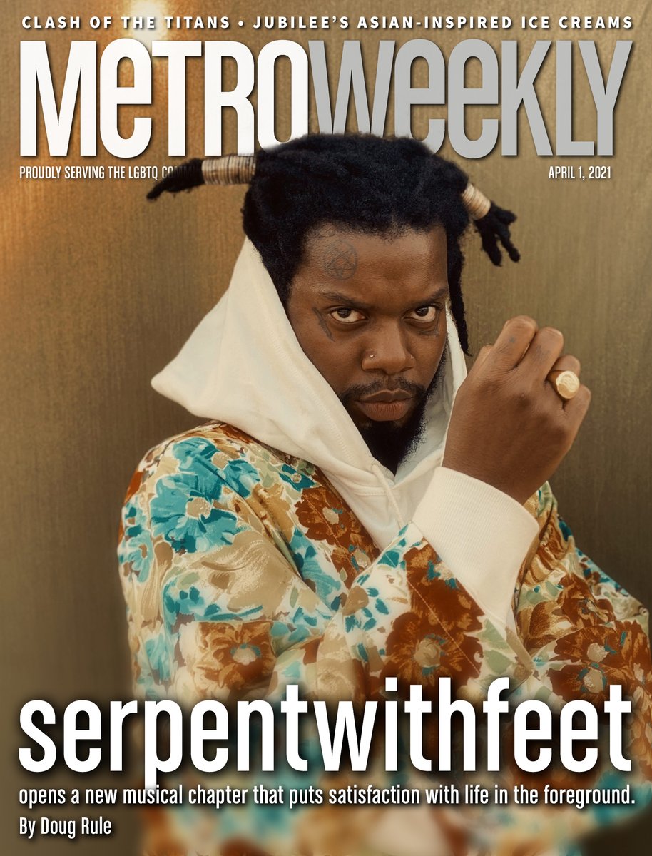 metroweekly's tweet photo. The new issue is out featuring @serpentwithfeet! Read @ruleonwriting's interview, catch reviews of Godzilla vs. Kong and the new album by @crysmatthews, and enjoy RetroScene from @JRsbarinDC and @FreddieFlamingo Easter Bonnet Contests.

https://t.co/JmUrDWfllP https://t.co/XrSlPaqzVz