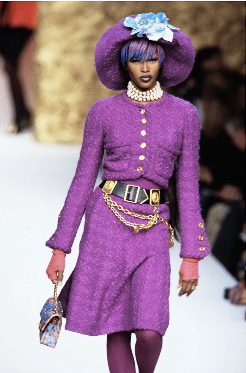 OpulentStyling's tweet photo. Overall Catwalk Moments Featuring Chanel’s Tweed Jacket. The classic Chanel jacket has transcended fashion history to become an icon of design. #chanel #tweetjacket #classicchanel #Chaneljacket #cocochanel #KARLLAGERFELD #clothingbrand #vipconcierge #imageconsultant https://t.co/5gG8EMmEby