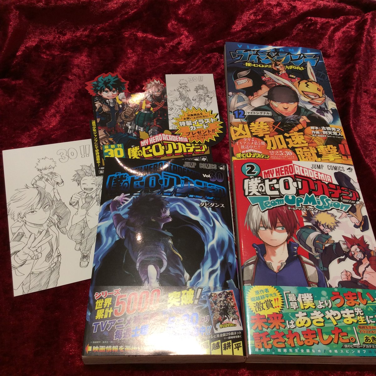 アニメガ ソフマップ池袋マルイ店 コミック入荷情報 僕のヒーローアカデミア 30巻 僕のヒーローアカデミア チームアップミッション 2巻 ヴィジランテ 僕のヒーローアカデミア Illegals 12巻 本日入荷致しました コミックをお買い上げで 堀越先生