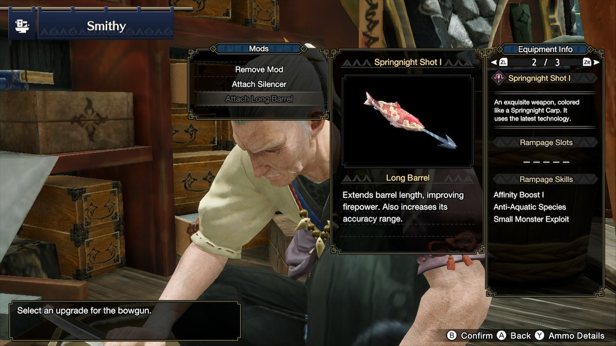 Strawbloody's tweet photo. Fish gun fish gun fish gun!

#MHRise #MonsterHunter #NintendoSwitch https://t.co/hYIQF4dgeK