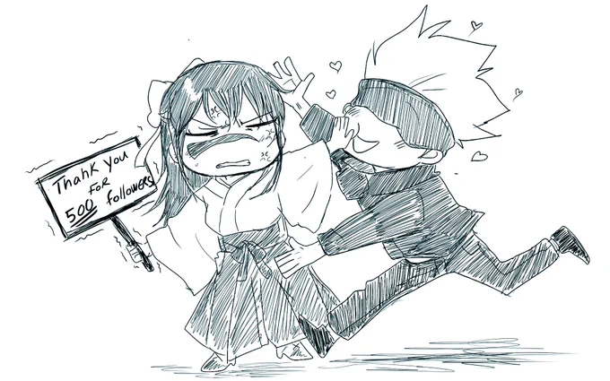 Gojo x Utahime : Thank you for 500 followers! #gojohime #GojoSatoru #UtahimeIori #Utahime #Gojo #GojoxUtahime #JujutsuKaisen #Fanarts #doodle #love #ThankYou 