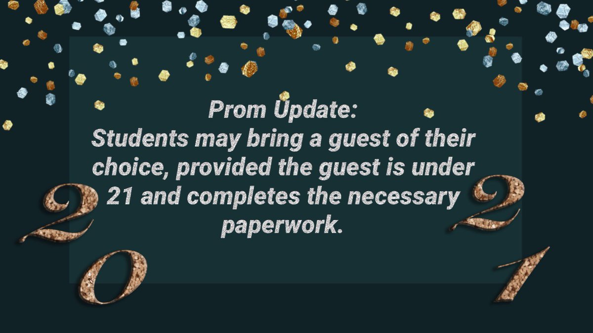 Important prom updates!! Tickets go on sale after spring break. $25 per person, see Ms. Hoffman.