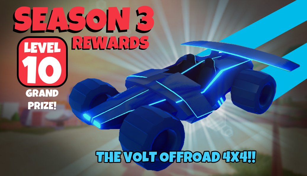 Badimo Jailbreak On Twitter The Level 10 Grand Prize For Roblox Jailbreak Season 3 The Volt Offroader 4x4 This All Terrain Vehicle Is Massive And Emits Dual Light Beams As - jail break roblox opening time