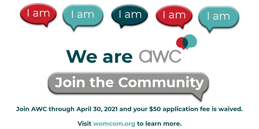 AWCLubbock's tweet photo. Now is the best time to #JoinAWC. Join through April 30 and your $50 application fee will be waivedโno joke! Follow all month to learn about the benefits of membership, our work in the community, & what we mean when we say #WeAreAWC. Visit https://t.co/fCu7ZeBjcc to join today. https://t.co/vla5GaP2ac