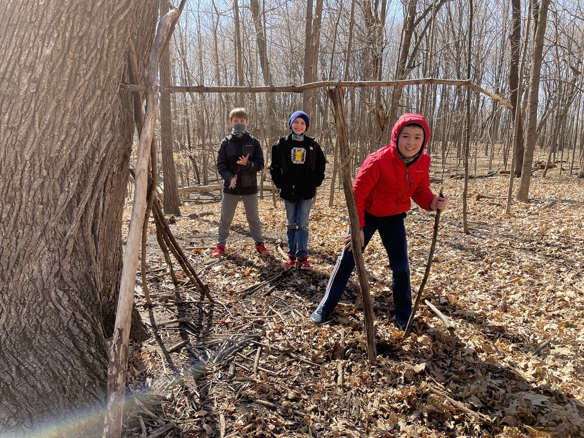 hintzePLS's tweet photo. Made it back to our outdoor classroom today and the kids were so so excited to build forts together! https://t.co/1MzqA0DNdc