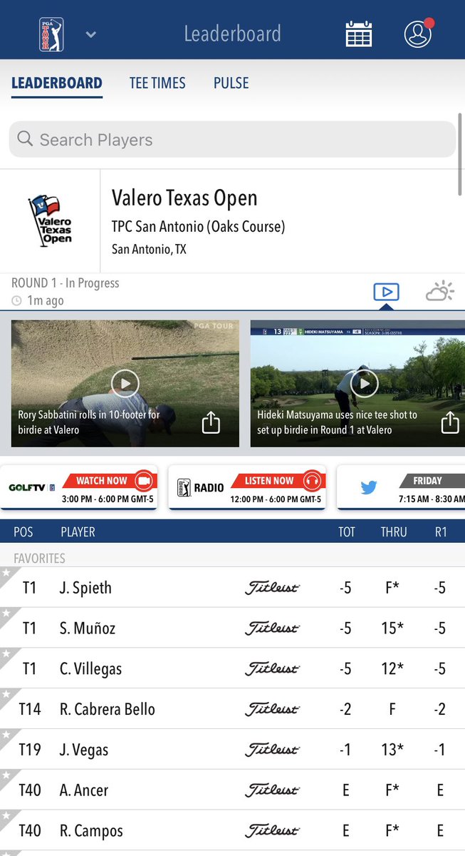 oneputtcolombia's tweet photo. 🚨🇨🇴ATENCIÓN COLOMBIA🇨🇴🚨
CO-LÍDERES @CamiloVillegasR @jsmunozgolf en la primera ronda del @valerotxopen del @PGATOUR 🔥🇨🇴
#OnePuttColombia #VamosColombia #VamosVillegas #VamosMuñoz https://t.co/qpQaWSq45h