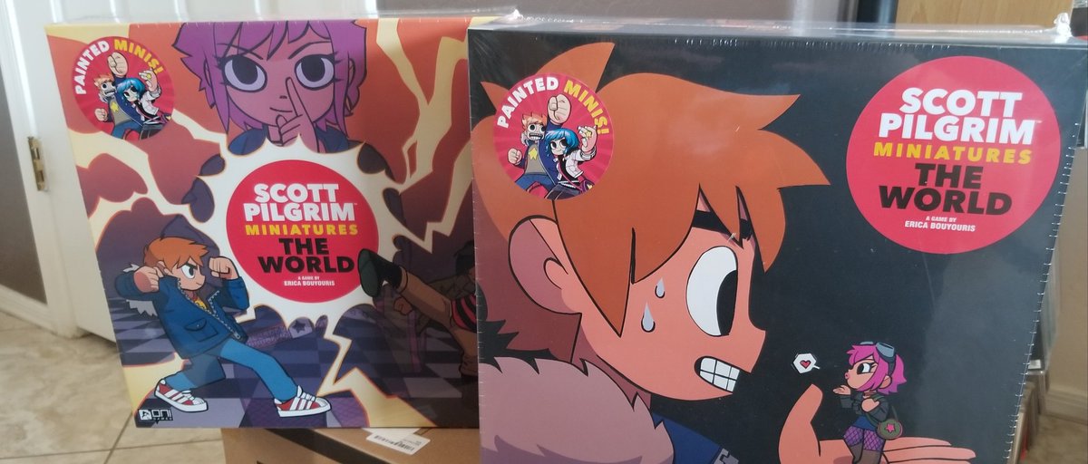 Mister_Matched's tweet photo. Yeah! time for some fisticuffs and bit tunes with #scottpilgrim miniatures the world from @PlayRenegade #boardgame https://t.co/d9RMSF9hR3
