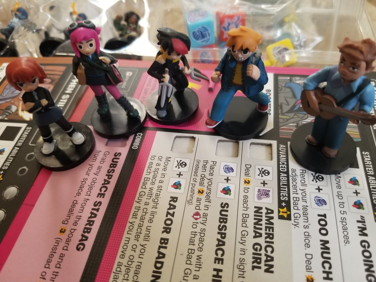 Mister_Matched's tweet photo. Yeah! time for some fisticuffs and bit tunes with #scottpilgrim miniatures the world from @PlayRenegade #boardgame https://t.co/d9RMSF9hR3
