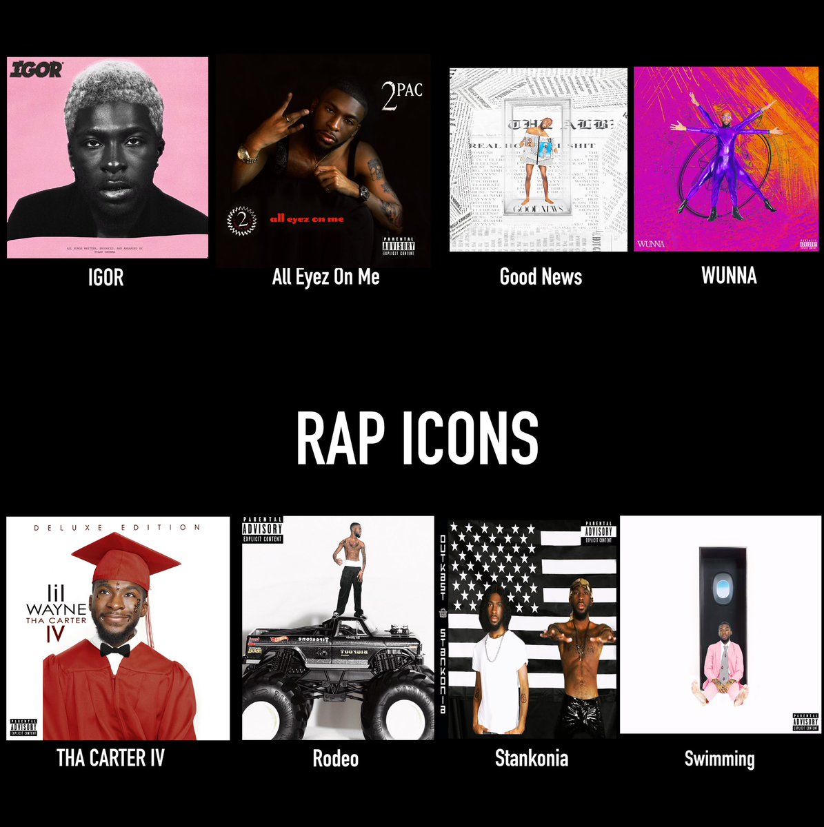 CobyMackkkk's tweet photo. Recreated 36 of my favorite album covers. All shot at home. My newest series: THE ALBUM ERA 💿 https://t.co/CEFZS8F9e9
