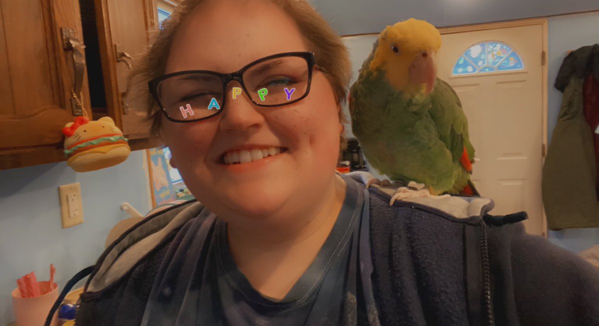 kawaiigorgon's tweet photo. Did a hour of dishes with my favorite boy to keep me company 🥰🥰🥰 #yellowheadedamazon #birds #parrot #littlebuddy #lovehim https://t.co/go4pI0ERJs