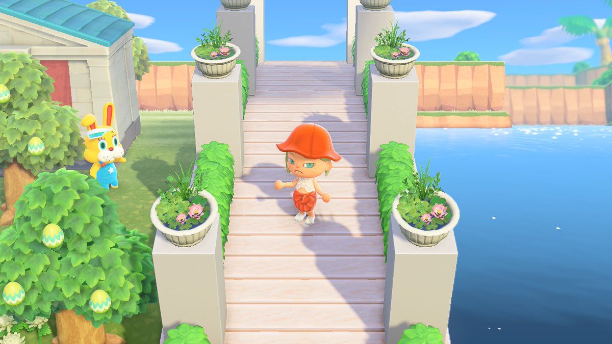 kaitzcrossing's tweet photo. I built this bridge (still have to put water on the other side) but I have no idea what I want it to lead to 😭 It comes from able sisters, any ideas?🥺 https://t.co/Ep4VDgjidO