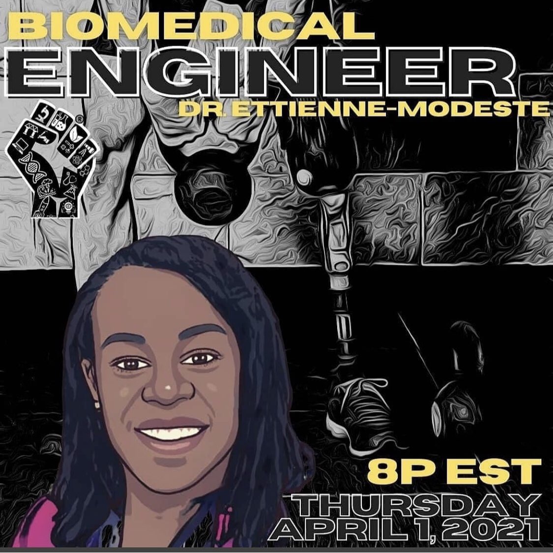 jabrilliance's tweet photo. T-1.5 HOURS TO GO!!!
✨
@thestemfiles is tapping in with the brilliant Dr. Gerial Ettienne-Modeste on how biomedical engineers🗜🔬make life-saving technology!
✨
Hosted by @tariqcardiac 👨🏾‍🔬 and @jabrilliance 👨🏿‍💻
✨
LIVE TONIGHT at 8PM EST at “The STEM Files” on YouTube!!! 💪🏿 https://t.co/Z8zZQejrC1