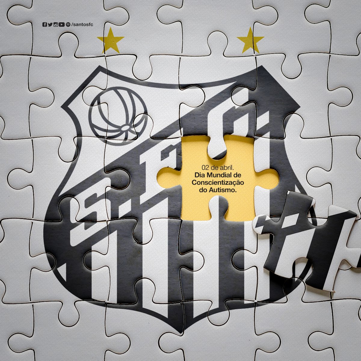 SantosFC's tweet photo. Respeito, sensibilidade e empatia. 💙

2 de Abril. Dia Mundial de Conscientização do Autismo. https://t.co/Knfvh2rKch