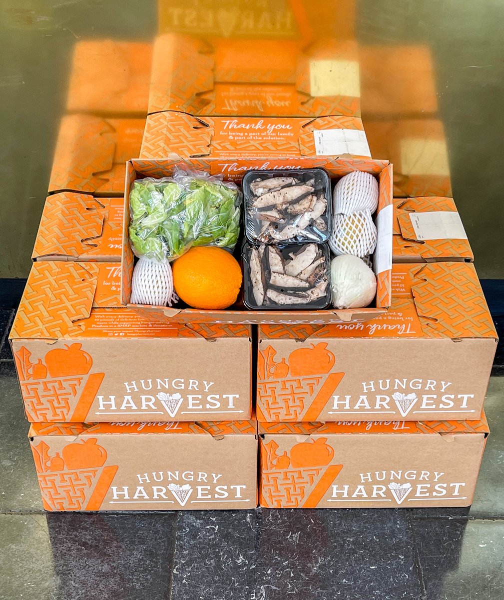 A Big THANK YOU to @hungryharvest for delivering boxes of fresh produce for our staff! They focus on combating food waste and hunger by using "rescued" produce that doesn't make the cut for mainstream grocery stores – a mission we can get behind! #HungryHarvest