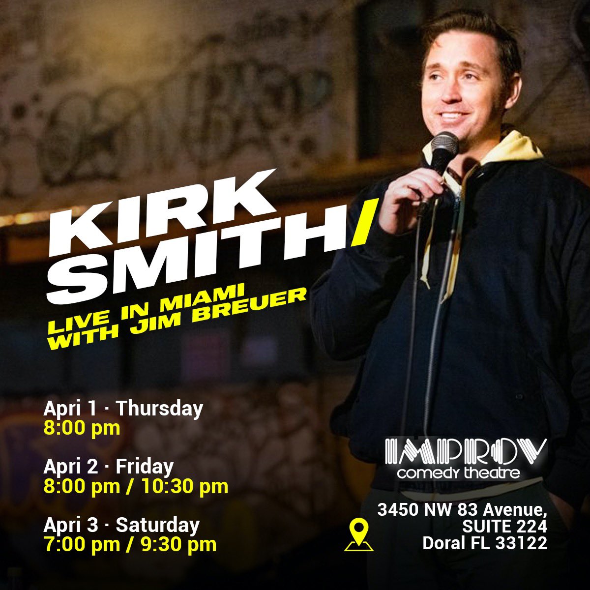 At <a href="/MIAImprov/">Miami Improv</a> come say hi