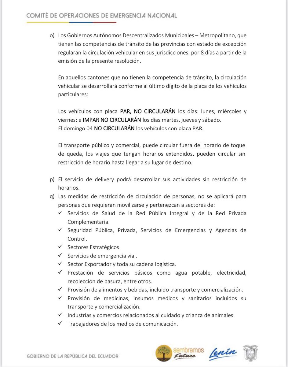 ECU911_'s tweet photo. [ATENCIÓN] Compartimos las resoluciones del #COENacional del 1 de abril de 2021 ⤵️ https://t.co/I8vfpRyzDl