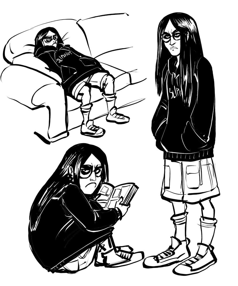 Gray 100% spent his youth as an awkwardly tall surly preteen babygoth in a slipknot hoodie trying to get everyone to leave him alone so he could read manga in peace. 