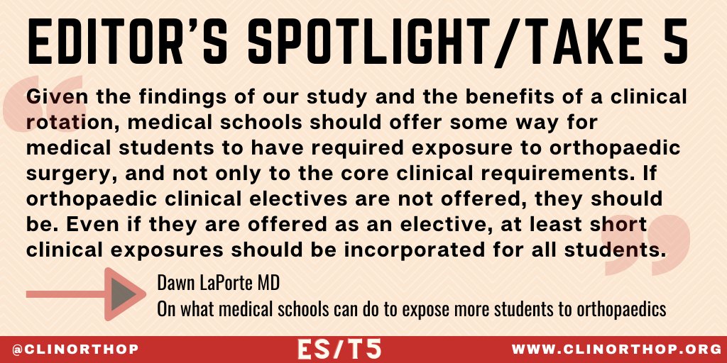 Clinorthop's tweet photo. ICYMI: Ortho can attract a more diverse pool of applicants if the specialty can get them engaged during med school @HopkinsOrtho #OrthoTwitter

Go inside the study by reading our Interview with @dlaport1   in the March ES/T5! https://t.co/ag2Mh4STN7 #OrthoTwitter https://t.co/dajXYDSEPx