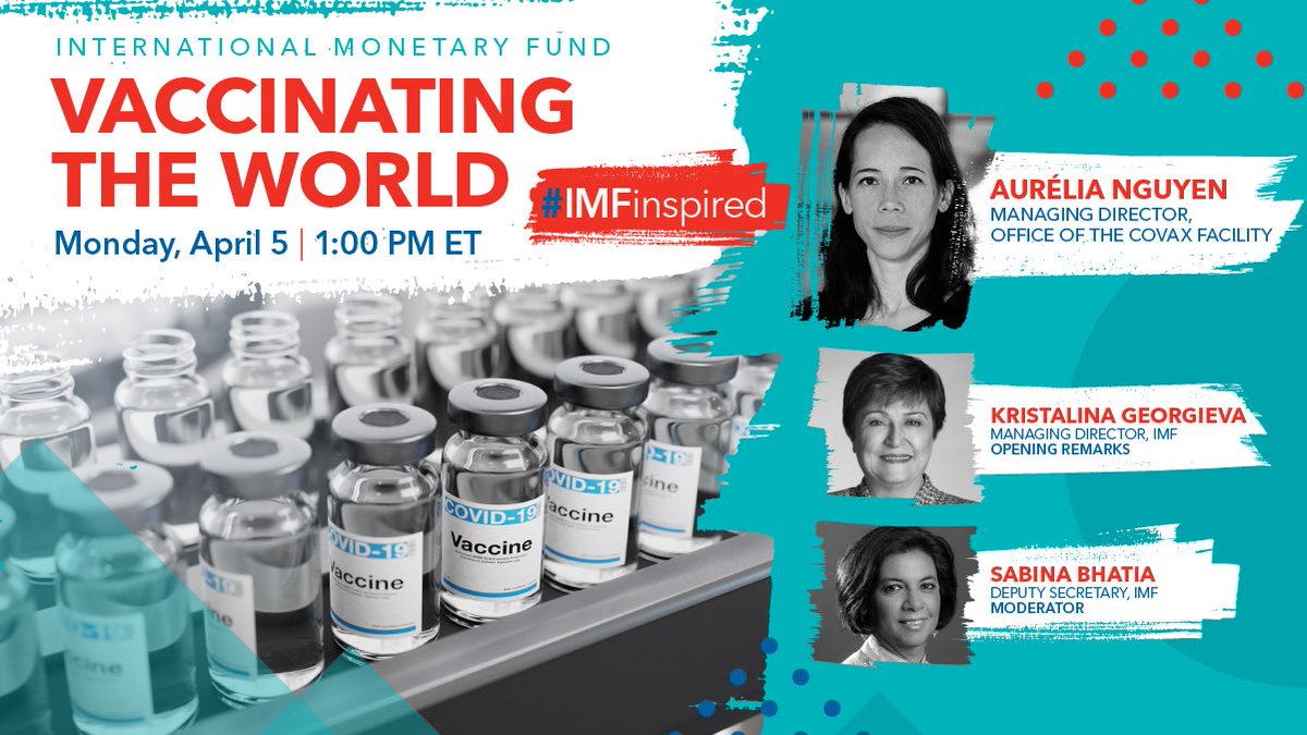 Join me in my conversation with <a href="/AureliaFNguyen/">Aurélia Nguyen</a> #COVAX Facility <a href="/gavi/">Gavi, the Vaccine Alliance</a> <a href="/IMFNews/">IMF</a> m.youtube.com/watch?v=dxGg2y…