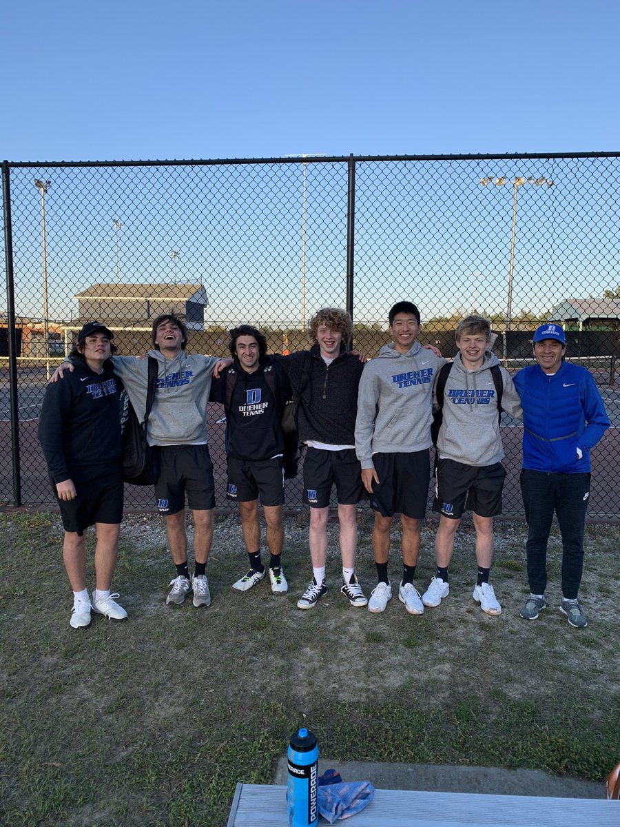 Great team win for @dreher_tennis against @LEHSDemons tonight.  Proud of this team!  @dreherathletics @DreherHigh @Charlesw200 #classof21