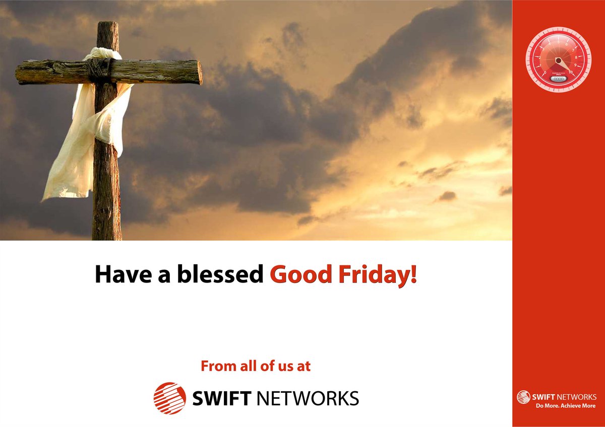 SWIFTNETWORKSNG's tweet image. Have a blessed Good Friday from all of us at SWIFT NETWORKS LIMITED.

#GoodFriday2021 
#goodfridaywishes 
#swiftnetworks