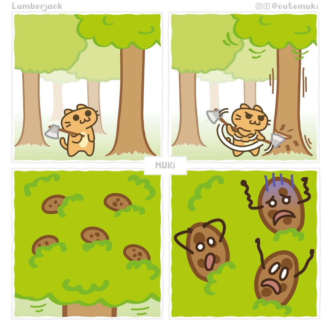 cat_muki's tweet photo. Fresh cookies, directly from nature!
Follow on https://t.co/xnzeyX9gRW
Join on Discord for emotes https://t.co/SHXTWXlvzM
#cat #muki #comic #webcomic #cute #cookie #wholesome #fun #kawaii #kitty #woods #forrest #lumberjack #growontrees https://t.co/VlfVdf5fsL