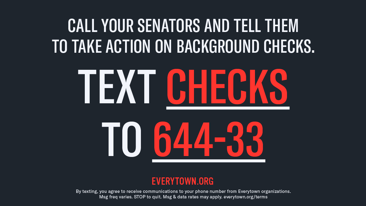 MomsDemand's tweet photo. More than 100 lives are taken and some 230 are wounded by gun violence each day the Senate does not take action.

Text CHECKS to 644-33 to call your senators and tell them to take action NOW! https://t.co/023CNCkiI1