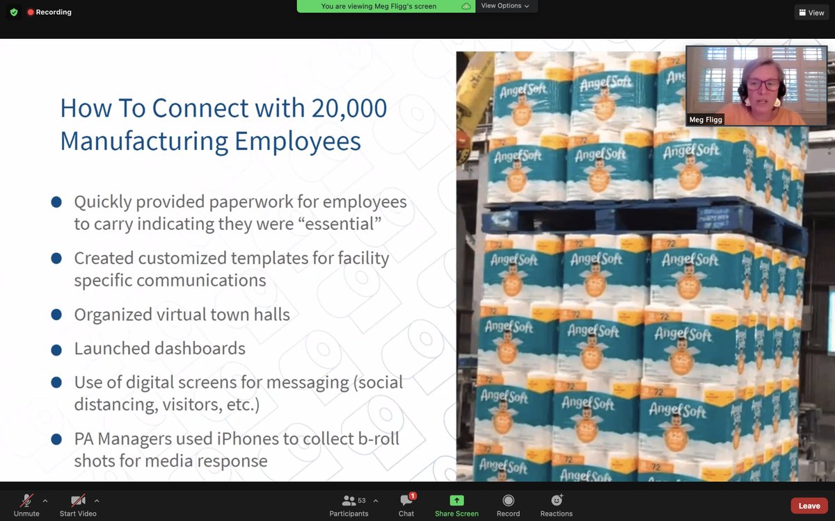 rachmorgan_'s tweet photo. Have you ever wondered how large corporations stayed connected with their employees during the pandemic? Here's a sneak peek! 

#PRThursday #PRSSA @GeorgiaPacific https://t.co/c0vhf8NwUe
