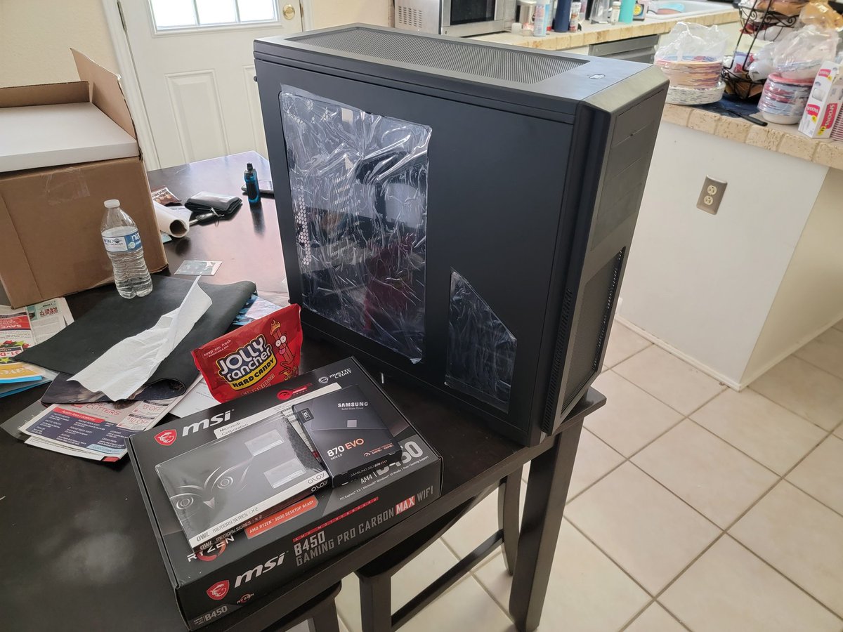 StarkBartender's tweet photo. Well, you want to know what's NOT a joke? MORE STUFF CAME IN!!!!! #BuildingaPC https://t.co/rCWLvozFvz