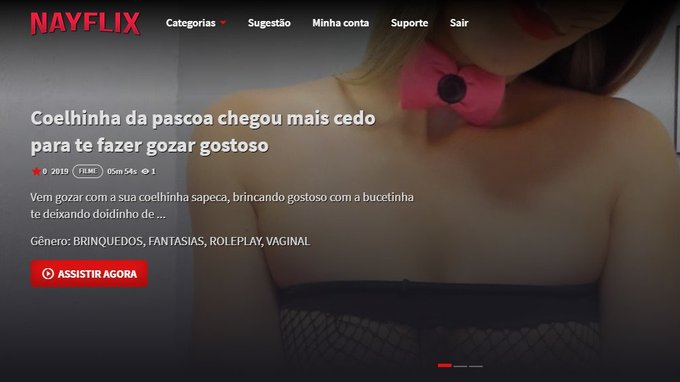 Video da semana online no meu portal Nayflix, vem se deliciar com a sua coelhinha 🐰https://t.co/WUcCkUg0KB