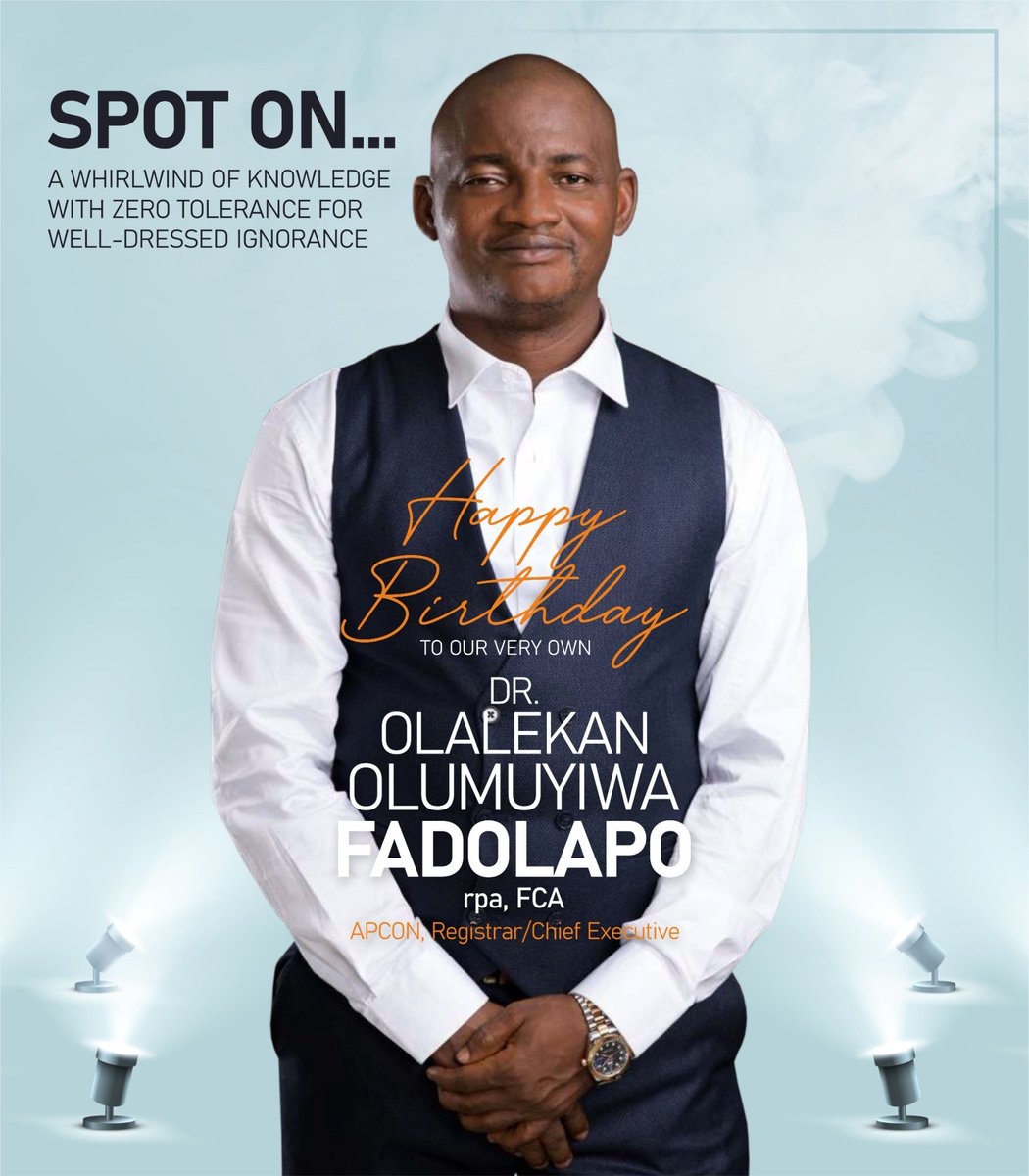 We cannot but rejoice with you today. It is our heart cry that you shall continue to have more reasons to celebrate in Jesus name.

Happy birthday sir!

Dr. Olalekan Fadolapo, rpa, FCA

#ApconRegistrar
#ApconCares