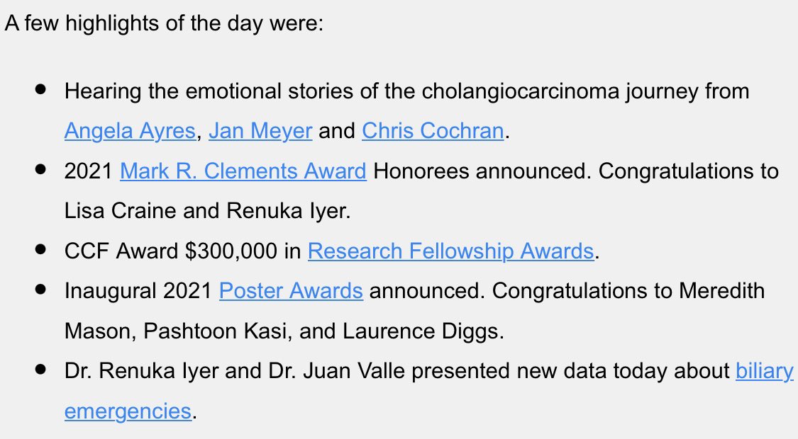 #Day2 recap @curecc #CholangioFoundAnnMeeting21 Great day, of science updates! But still laser #patient #warrior focused!