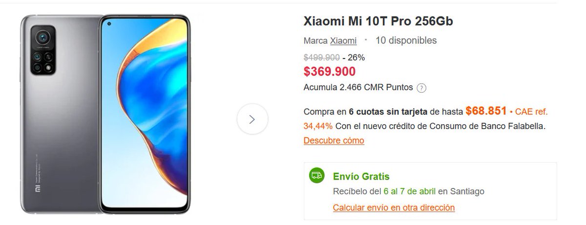 DescuentosRata's tweet photo. Xiaomi Mi 10T Pro de 256GB a $369.900 en Linio, con todo medio de pago.

A precio de Aliexpress, sin tener que pagar aduanazo ni esperar un mes por el envío ➡ https://t.co/E3asVhxy2O https://t.co/A2xDpYdPFM