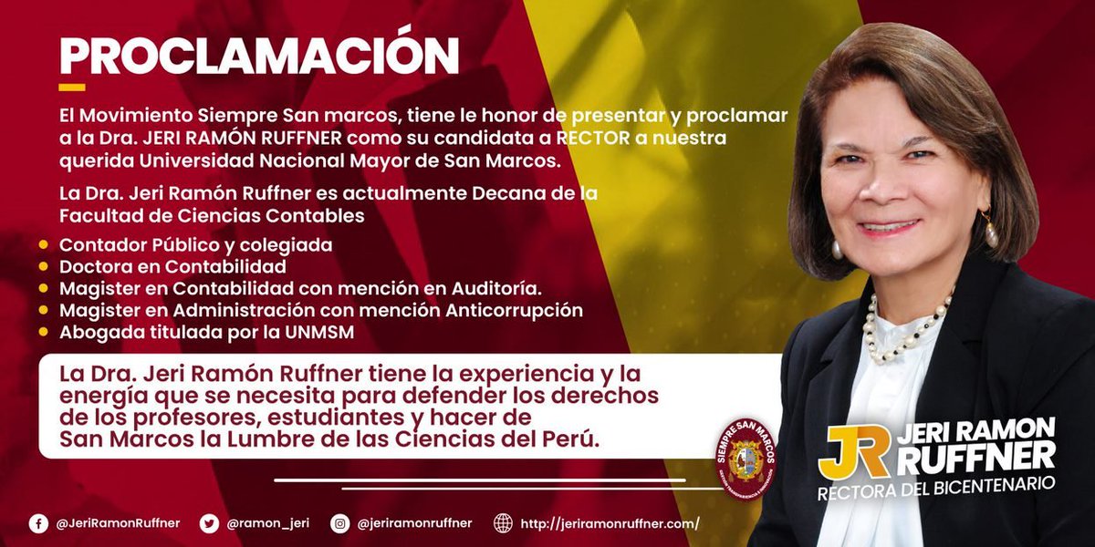 ramon_jeri's tweet photo. El Bicentenario nos trae retos. El mayor de ellos: la modernización de nuestra Universidad San Marcos🏫

El Movimiento Siempre San Marcos y mi persona asumimos el desafío histórico de refundar San Marcos para hacerla la más moderna del Perú y Latinoamérica. San Marcos Sí puede💪 https://t.co/ulyJLHeBew