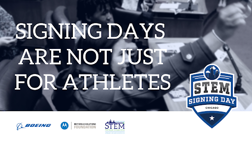 ProjExplore's tweet photo. Our fourth annual #STEMSigningDayChi event will recognize @ChiPubSchools seniors who are pursuing their college education in STEM-related fields! 

Apps to be recognized at this celebration with @chicagosmayor, @Boeing and @MSIFoundation are due April 9: https://t.co/rl9cAZWoOZ https://t.co/RRzXZp35m2