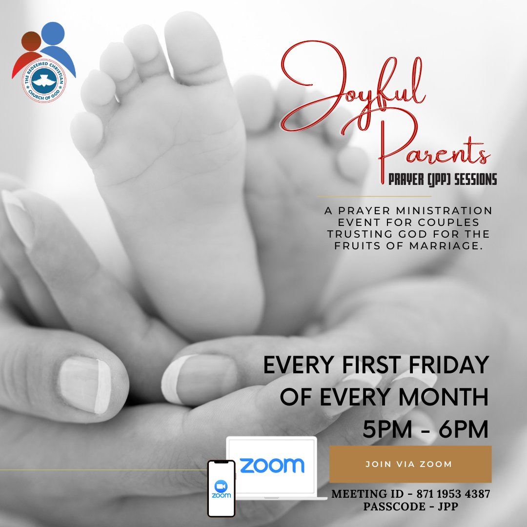 rccgpnsk's tweet photo. A Prayer Ministration Event for couples trusting God for the fruits of the womb.
When: EVERY FIRST FRIDAY OF EVERY MONTH
Time: 5pm - 6pm
WHERE: ZOOM
See you tomorrow!
#RCCGPPP #YQR #PeculiarNation #ReginaChurch #Yqrchurch #GreatMultiplication #Regina #Canada #SupernaturalJoy https://t.co/Hdg8Q6bOl7