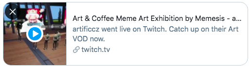 Memesis_NFT's tweet photo. @Loganthedudee My artworks were just featured in this gallery:
https://t.co/UoZ6fruCj3
You can find all of my pieces @rariblecom: https://t.co/CFDVOK9LnE or 
@opensea: https://t.co/GE2gwWgACB
https://t.co/twEl1oTbyy https://t.co/c5rDi3yWCA