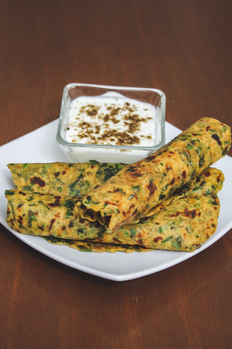 Kulwind73870210's tweet photo. Methi Paratha 🥳
Methi Paratha is #popular among Indian people. It second name is Methi Thepla in #Gujrat. This #deliciousparatha/thepla is easy to make as it prepared with methi leaves, gram flor, wheat flour,& Indian spices.
#indianfood #foodie
#recipe https://t.co/tkS1QlujPf https://t.co/i7GLSrPpPz