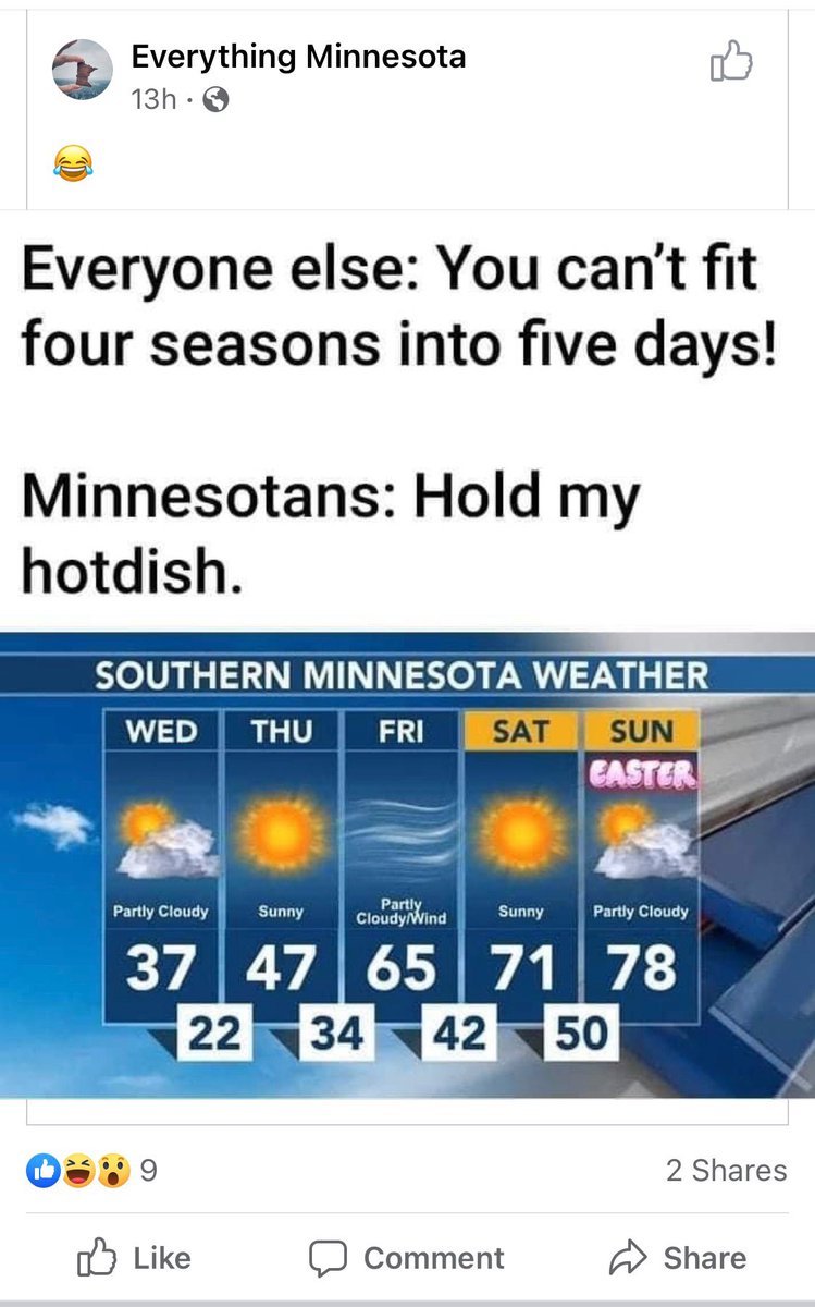 Minnesota weather will always be wild. https://t.co/ihN0F8zbXc
