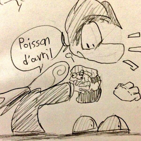 過去物
#rayman #レイマン
フランスで折り紙が流行ってると聞いたり、4月1日は相手の背中に紙の魚を貼っつけるとか聞いたり 
