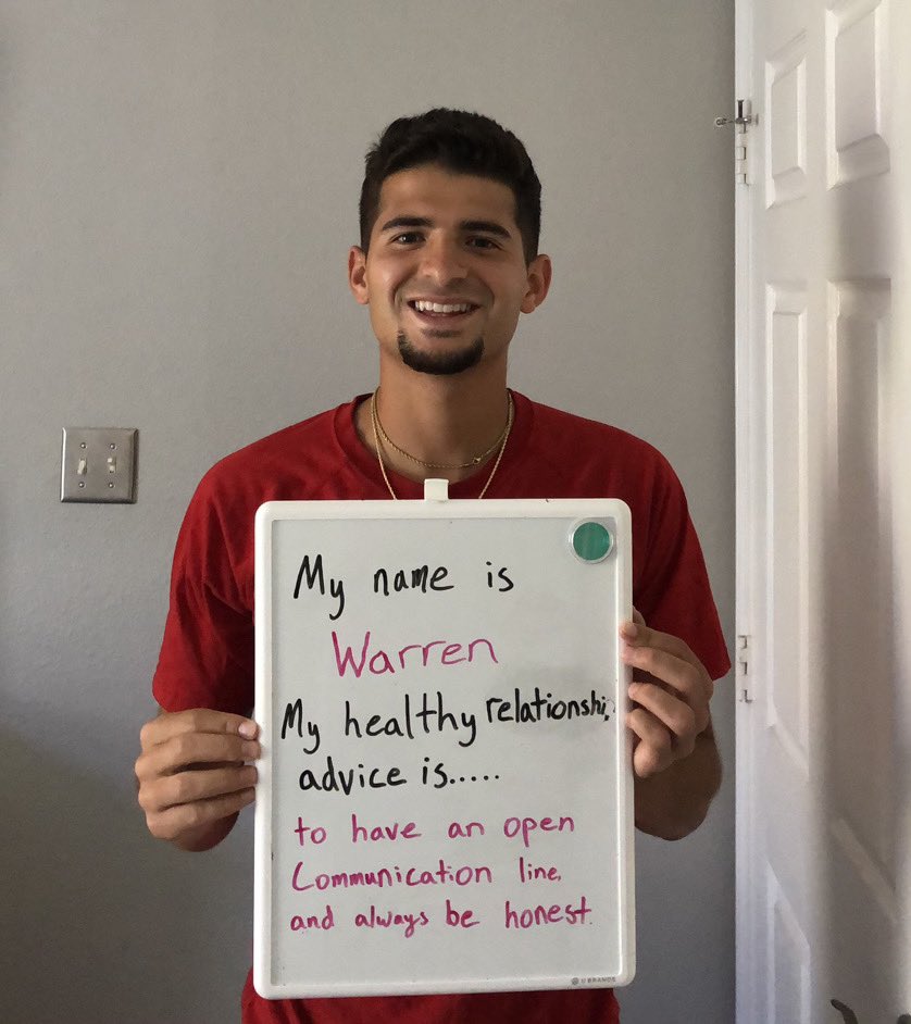 UIW_SAAC's tweet photo. April is Sexual Assault Awareness Month. To help raise awareness, our student-athletes have shared some positive relationship advice. Be on the lookout for more relationship advice tomorrow 🎗 #SAACCARES #SAACBUILT #NOTINMYNEST https://t.co/KdnXA4flZW