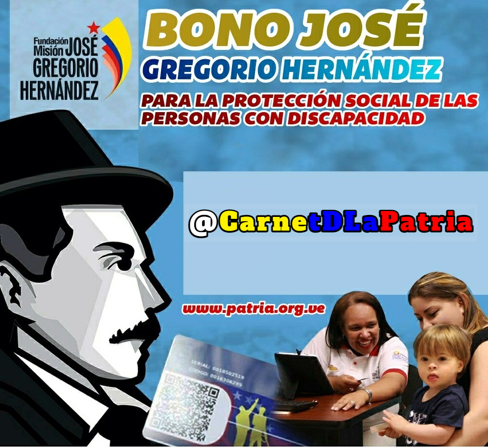 CarnetDLaPatria's tweet photo. #ULTIMAHORA || Inicia la entrega del Bono José Gregorio Hernández (abril 2021) enviado por nuestro Presidente.@NicolasMaduro a través del Sistema @CarnetDLaPatria.
 
Carnet de la patria

#FANBValentíaYDignidad
#UnidosEnPrevención https://t.co/sBYLS64MT0
