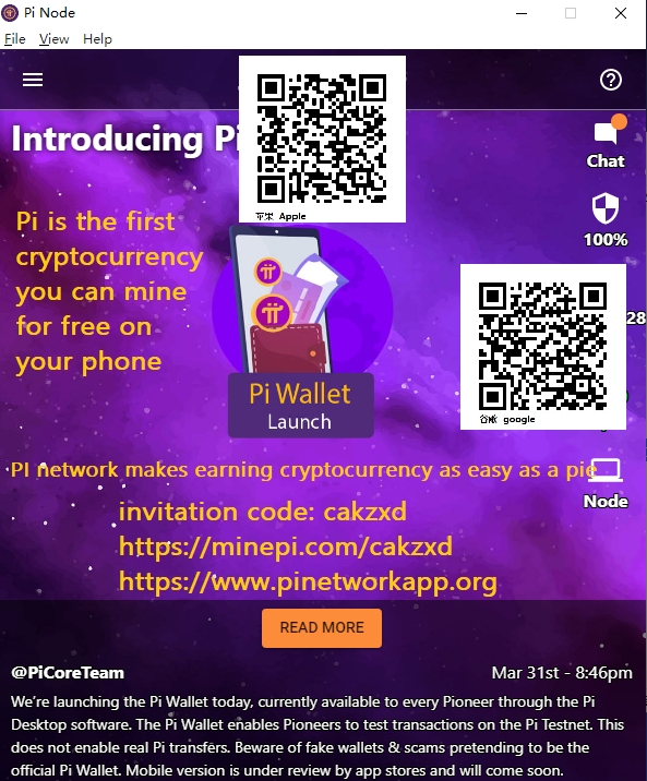 cakzxd_1's tweet photo. Pi wallet launced for all users today
#pi is a New digital currency developed by Stanford PhDs,#Free,Simple,Great rewarding 
search "pi" at the google/apple store or scan QR code
invitation-code = cakzxd
https://t.co/8YNIs6ryuY https://t.co/DAFjRuSYY0