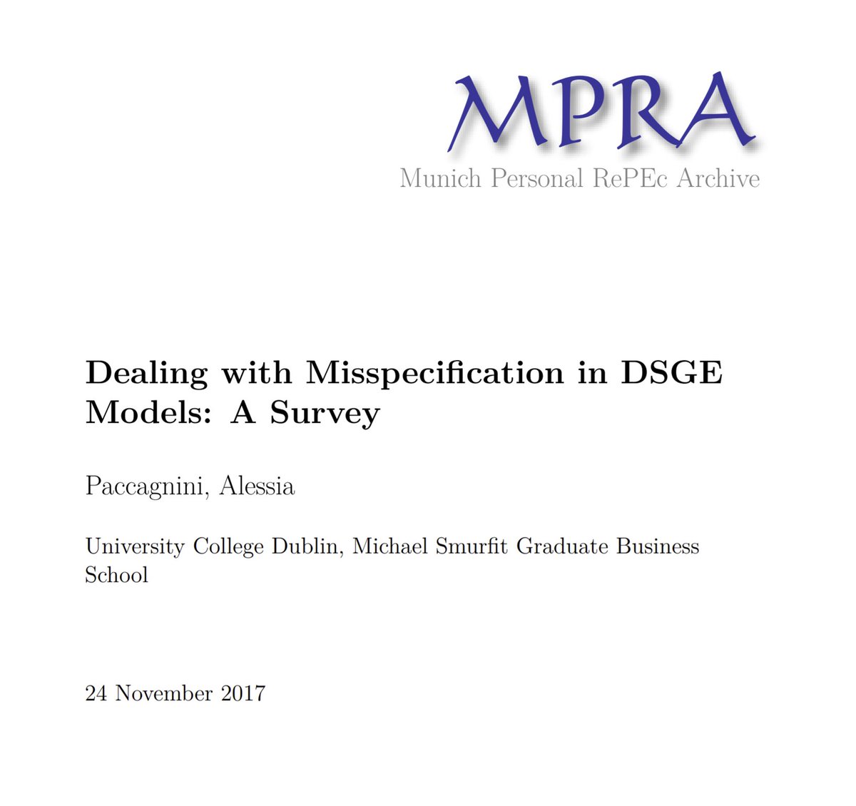 Alessia_metrics's tweet photo. 📢I would like to update my 2017 #Survey about #Misspecification in #DSGE
https://t.co/bBtJs2HBIK
Do you have any suggestions? New references?
🥳Thanks!
🥁For reading a blog entry about it:
https://t.co/D03Dh9h7TY via .@CZimm_economist .@repec_org
#EconTwitter #Econometrics https://t.co/I6kyTHTNV0