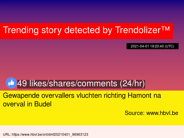 Gewapende overvallers vluchten richting Hamont na overval in Budel..