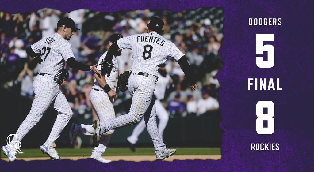 Rockies's tweet photo. Didn’t take too long to use this hashtag 😏

#RoxWin!! https://t.co/w9iIiLGnDR