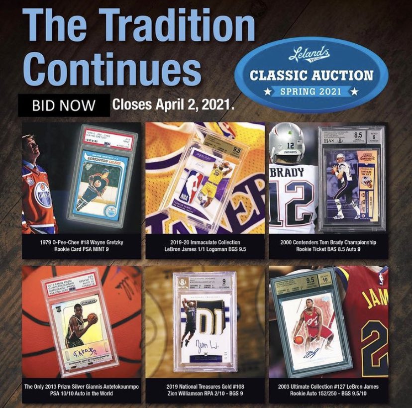 Lelandsdotcom's tweet photo. We are just over 24 hours from the closing of the biggest Lelands Auction in company history!
Go visit https://t.co/cFDJPcdVwN to register or to place your initial bids before 11pm EST tomorrow night.
#logoman #rpa #rookie #rookieauto #autograph #rookiepatchauto #waynegretzky https://t.co/TUoQHJAFRZ